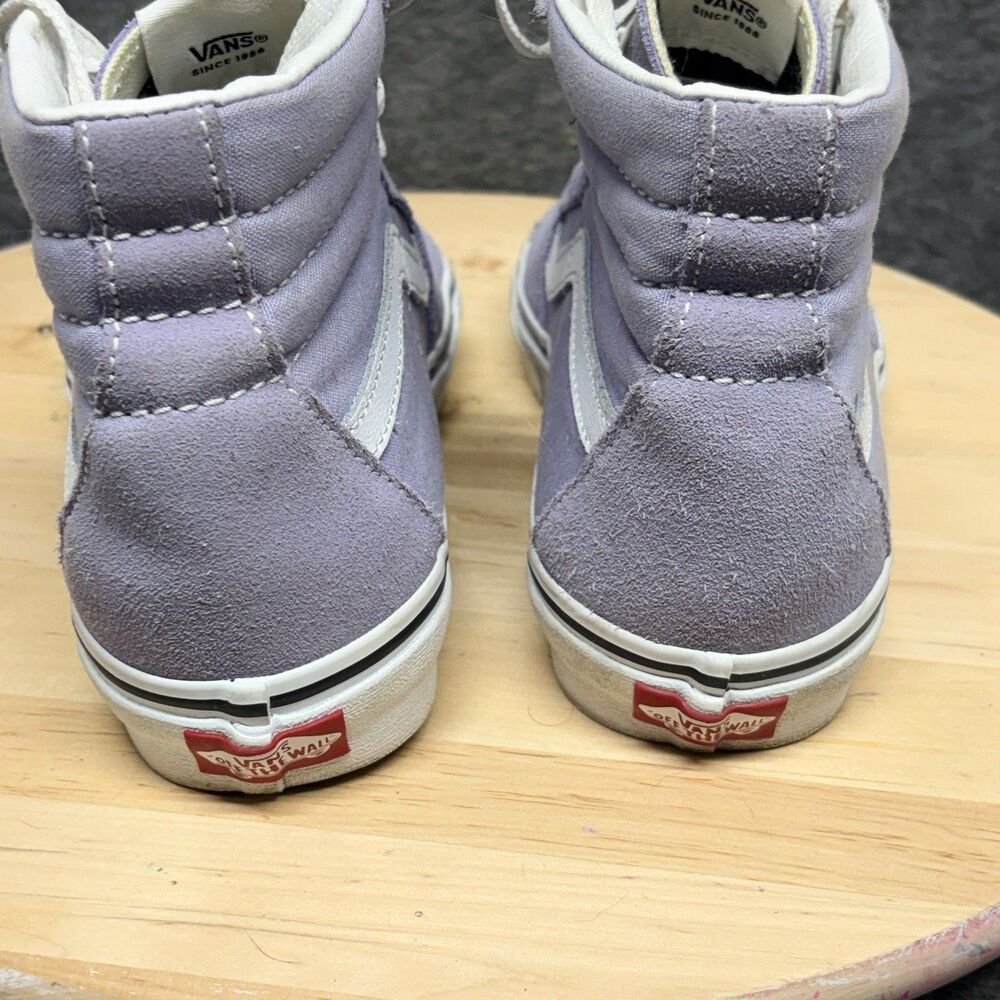 Vans Sk8-Hi Shoes Womens Size 7 Purple Lavender White High Top Skate Sneakers - Picture 4 of 10